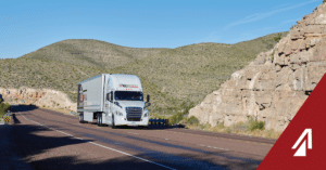 picture of commercial truck on the road